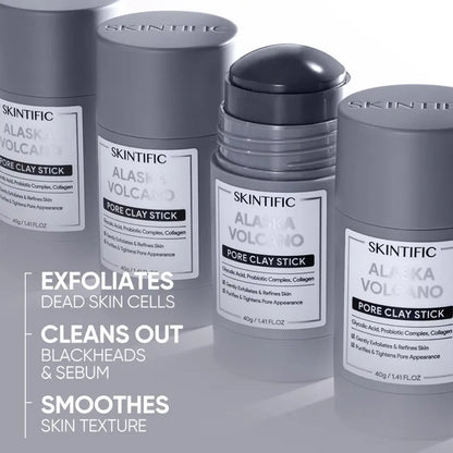ClaySticks® - Green For Acne. Pink For Glow. Grey For Pores. Three Sticks.