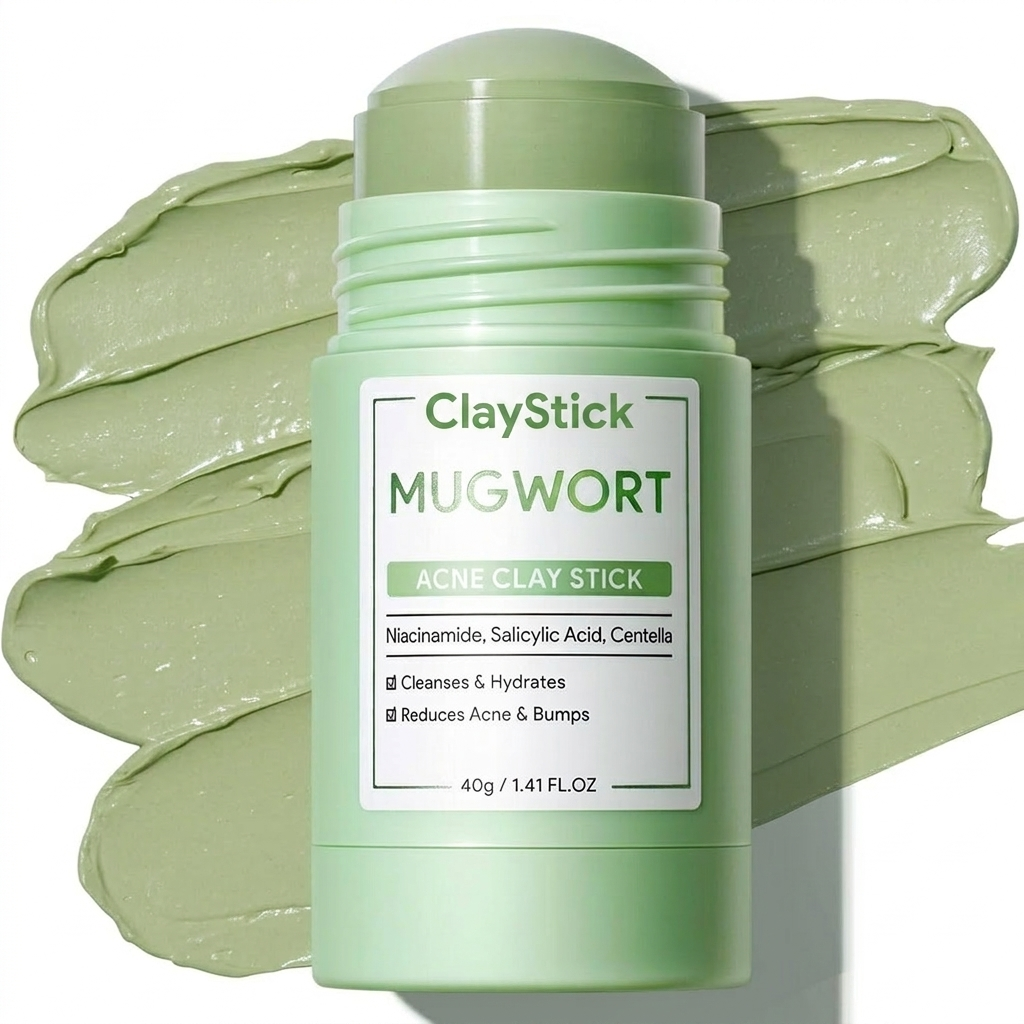 ClaySticks® - Green For Acne. Pink For Glow. Grey For Pores. Three Sticks.