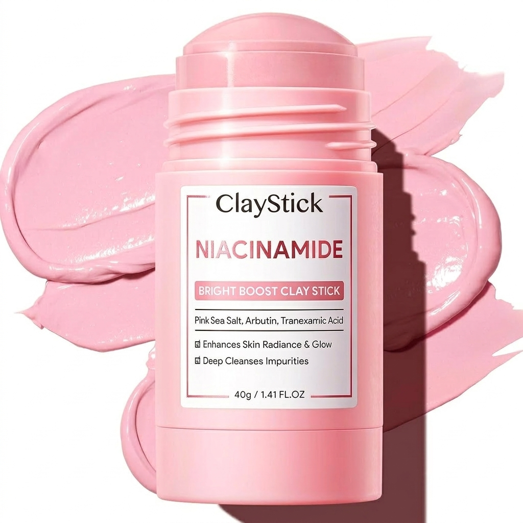 ClaySticks® - Green For Acne. Pink For Glow. Grey For Pores. Three Sticks.