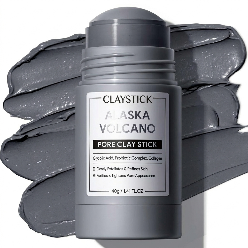 ClaySticks® - Green For Acne. Pink For Glow. Grey For Pores. Three Sticks.